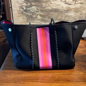 Parker & Hyde Black and Pink Tote Bag